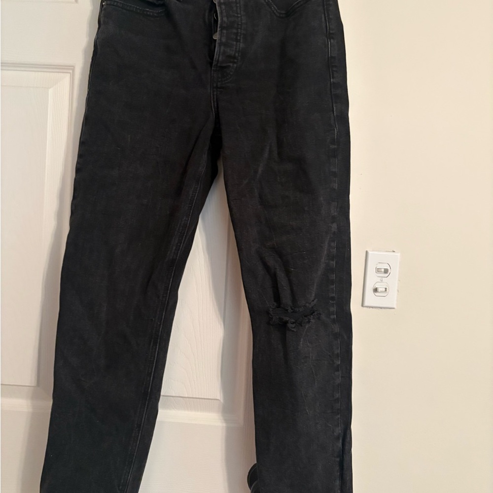 Old Navy Black Sky-Hi Straight Jeans